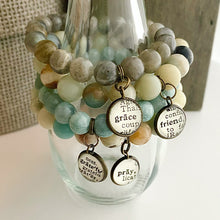 Load image into Gallery viewer, Beaded Charm Bracelet with Affirmation Vintage Dictionary Word Charm