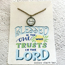 Load image into Gallery viewer, Blessed Charm Necklace on Message Card