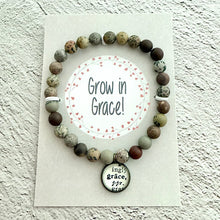 Load image into Gallery viewer, Beaded Affirmation Charm Bracelet with Message Display Card, Can be Personalized!