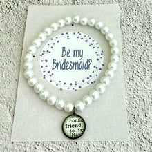 Load image into Gallery viewer, Beaded Affirmation Charm Bracelet with Message Display Card, Can be Personalized!