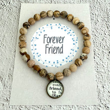 Load image into Gallery viewer, Beaded Affirmation Charm Bracelet with Message Display Card, Can be Personalized!