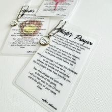 Load image into Gallery viewer, Sports Prayer Bag Tag Christian Prayer Card with Charm