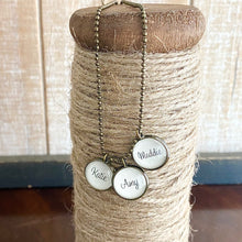 Load image into Gallery viewer, Name Glass Word Charms Antique Bronze Finish - Create your own!