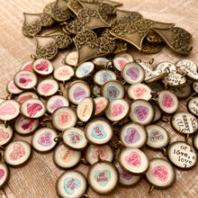 Load image into Gallery viewer, Valentine Conversation Heart Theme Charms - Create your own!