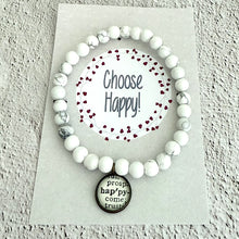 Load image into Gallery viewer, Beaded Affirmation Charm Bracelet with Message Display Card, Can be Personalized!
