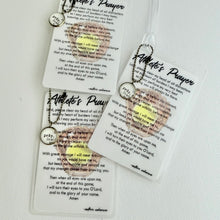 Load image into Gallery viewer, Sports Prayer Bag Tag Christian Prayer Card with Charm
