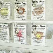Load image into Gallery viewer, Sports Prayer Bag Tag Christian Prayer Card with Charm
