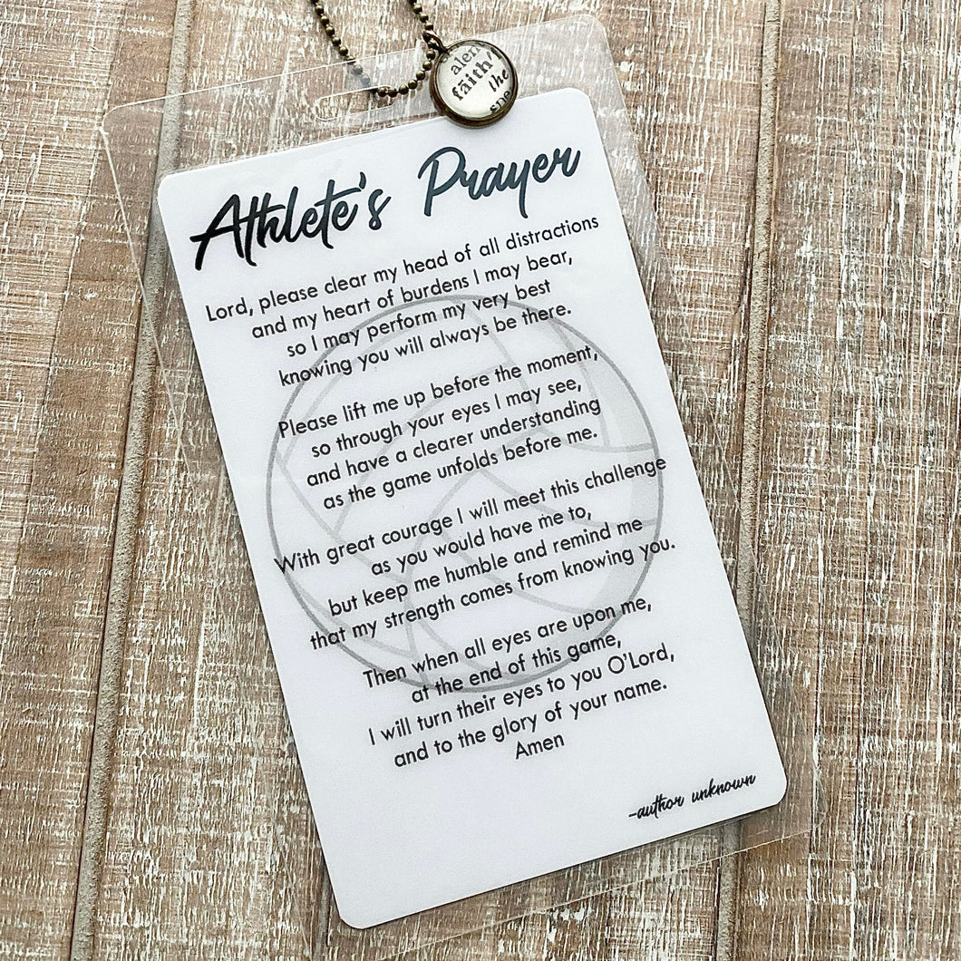 Sports Prayer Bag Tag with Charm
