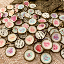 Load image into Gallery viewer, Valentine Conversation Heart Theme Charms - Create your own!
